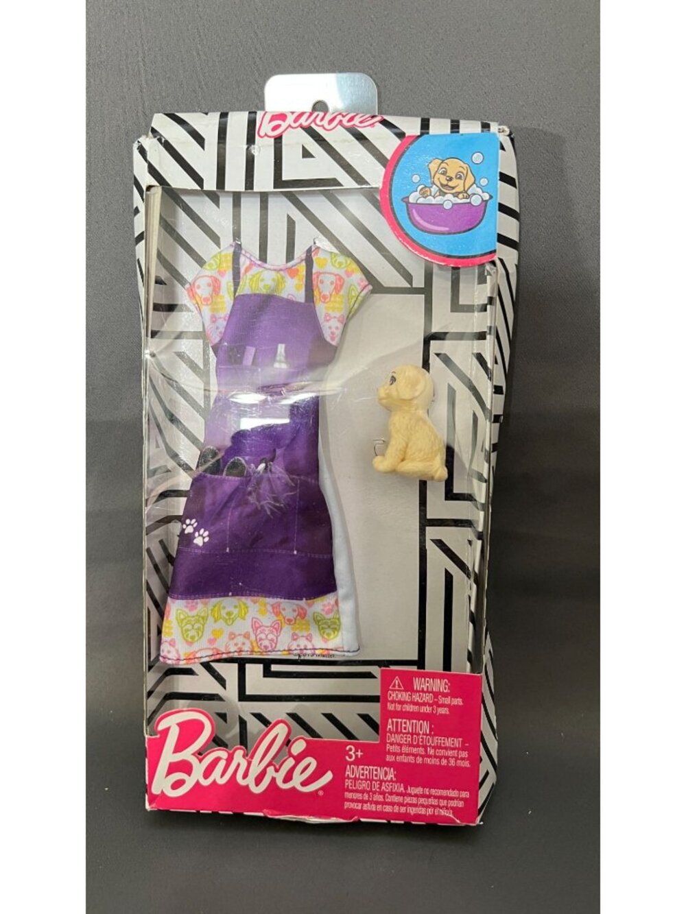 Barbie Doll Purple Pet Outfit With Puppy Accessory - Fits Most Barbie Dolls - Ag